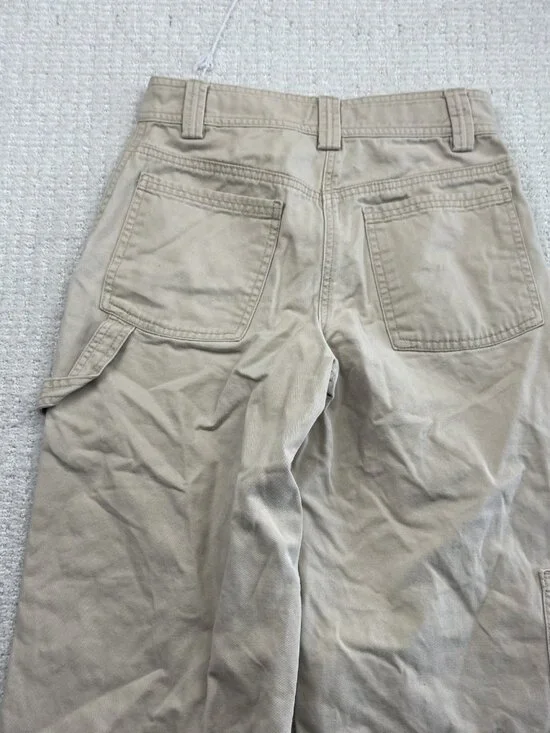 Aritzia Sunday Best Beige New Oscar Carpenter Wide Leg Cargo Pants Womens 2 - Picture 9 of 10